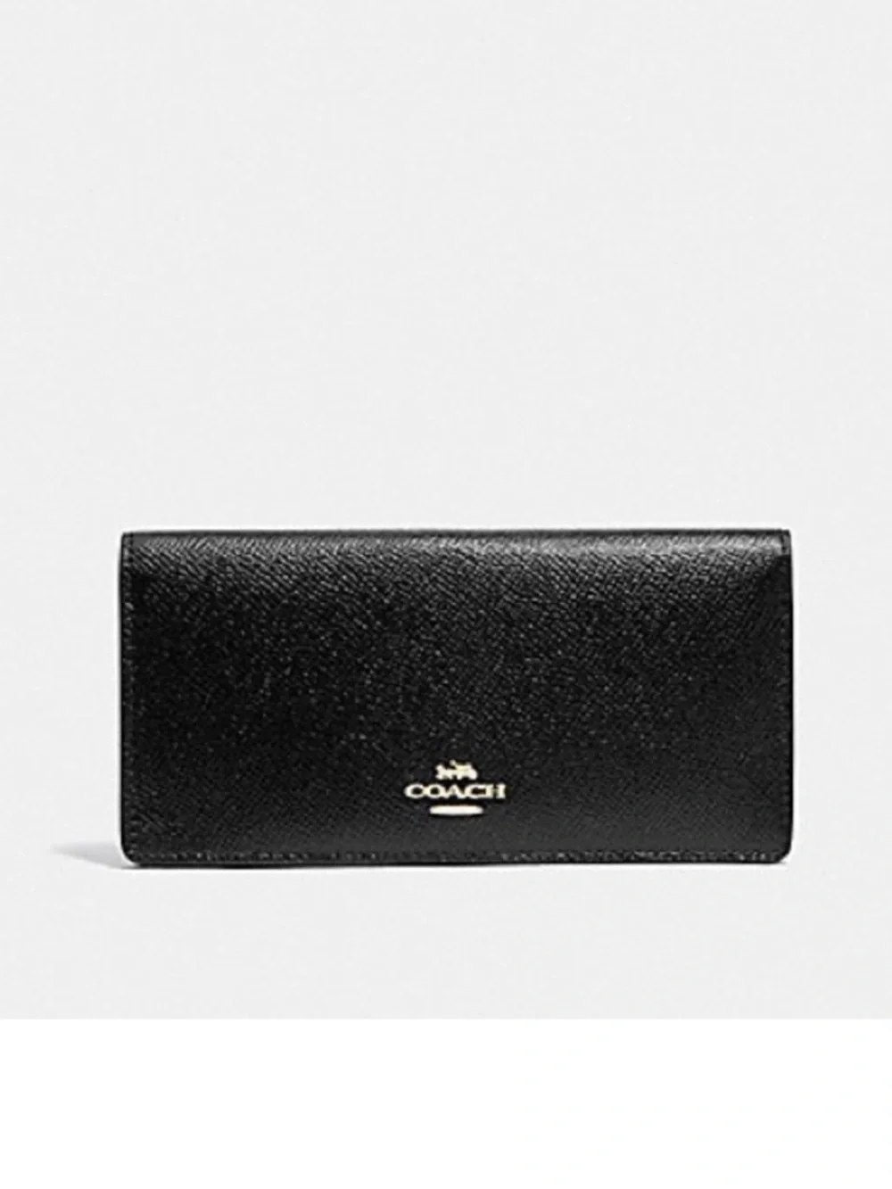 COACH Black Leather Bifold Wallet Black